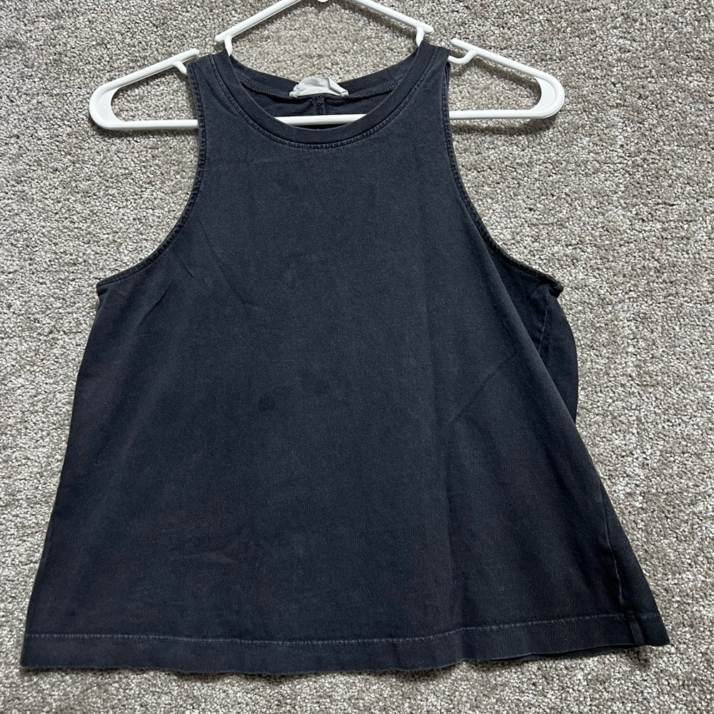 Double Zero Black Woman’s Tank Top Cropped Summer Layering Size Small